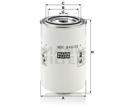 filter paliva mann WDK 940/20 = SN 70378