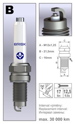 BRISK zapaľovacia sviečka BOEX15YC-1 Super (2132)