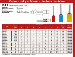 Kolík Cu stáčaný z plechu s izoláciou KII-Ø2,5-12 modrý