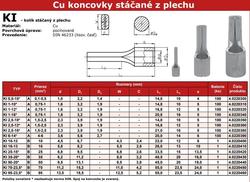 Kolík Cu stáčaný z plechu KI-Ø1-12