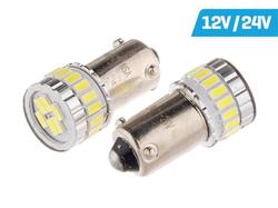 AUTOLAMP LED 12V/24V (H21W) Bay9s číra CANBUS-2ks