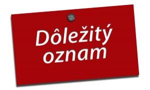 Dôležitý oznam